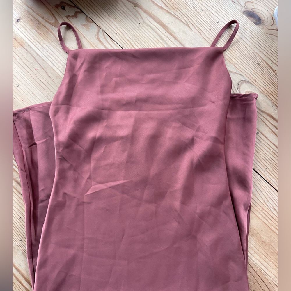 Tsher pink midi slip dress XS new with partial tag
